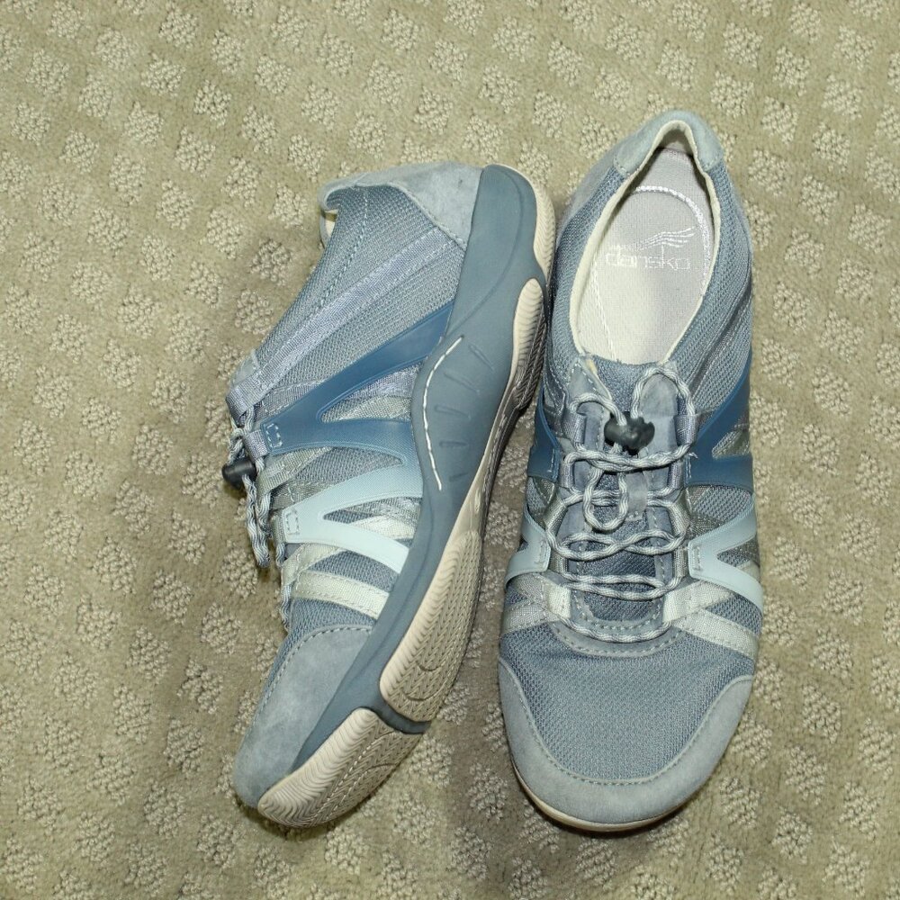 Dansko Henriette Women's Size 8.5 / 39 EUR Blue Leather Fabric Sneakers